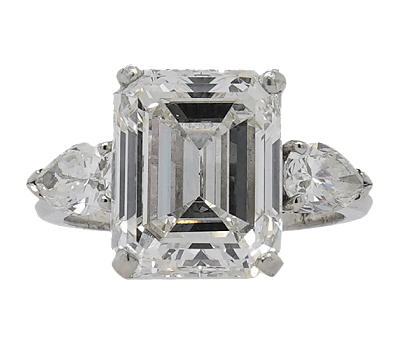 GIA 7.94ct Diamond and Platinum Engagement Ring